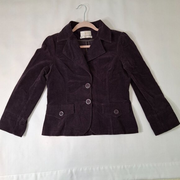 Vintage Costa Blanca Purple Cotton Corduroy Utility Blazer Jacket Sz M  Casual - Picture 5 of 15